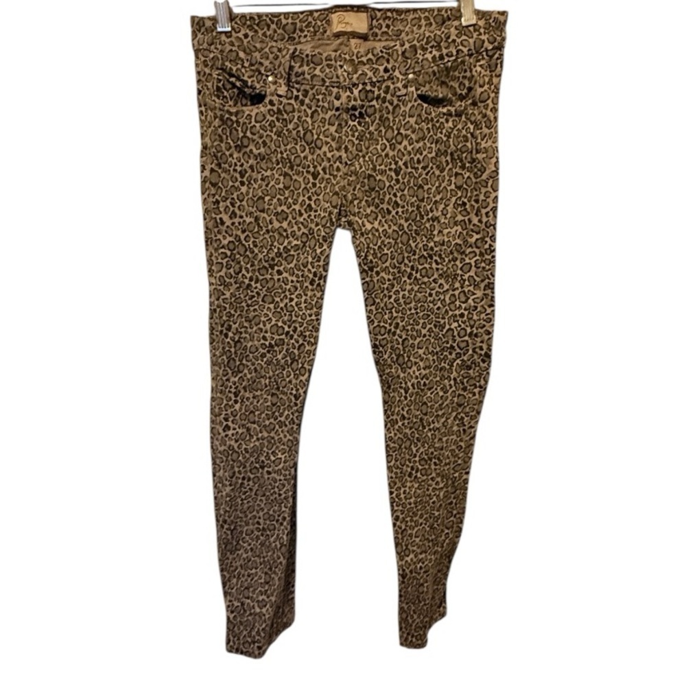 Paige Peg Skinny Animal Print Jeans